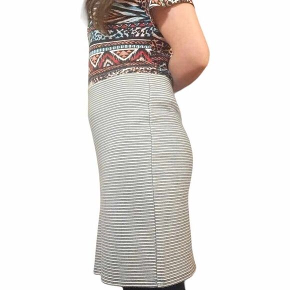 Ann Taylor Loft Black & White Striped Midi Pencil Skirts Size S! - Picture 3 of 15